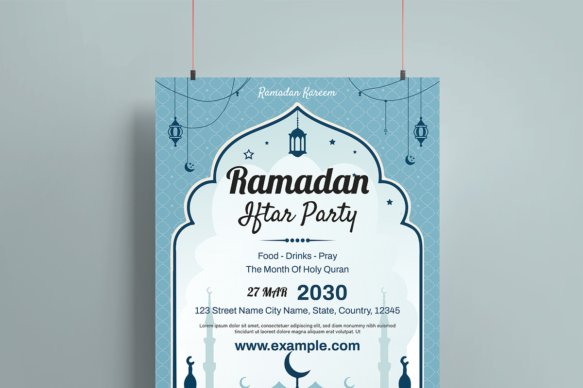 Ramadan Iftar Party Flyer Template, a Flyer Template by MightyDesign (Photo 2 of 8)