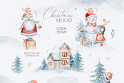Christmas mood watercolor set, an Animal Illustration by Peace ART (Thumbnail 3 of 11)