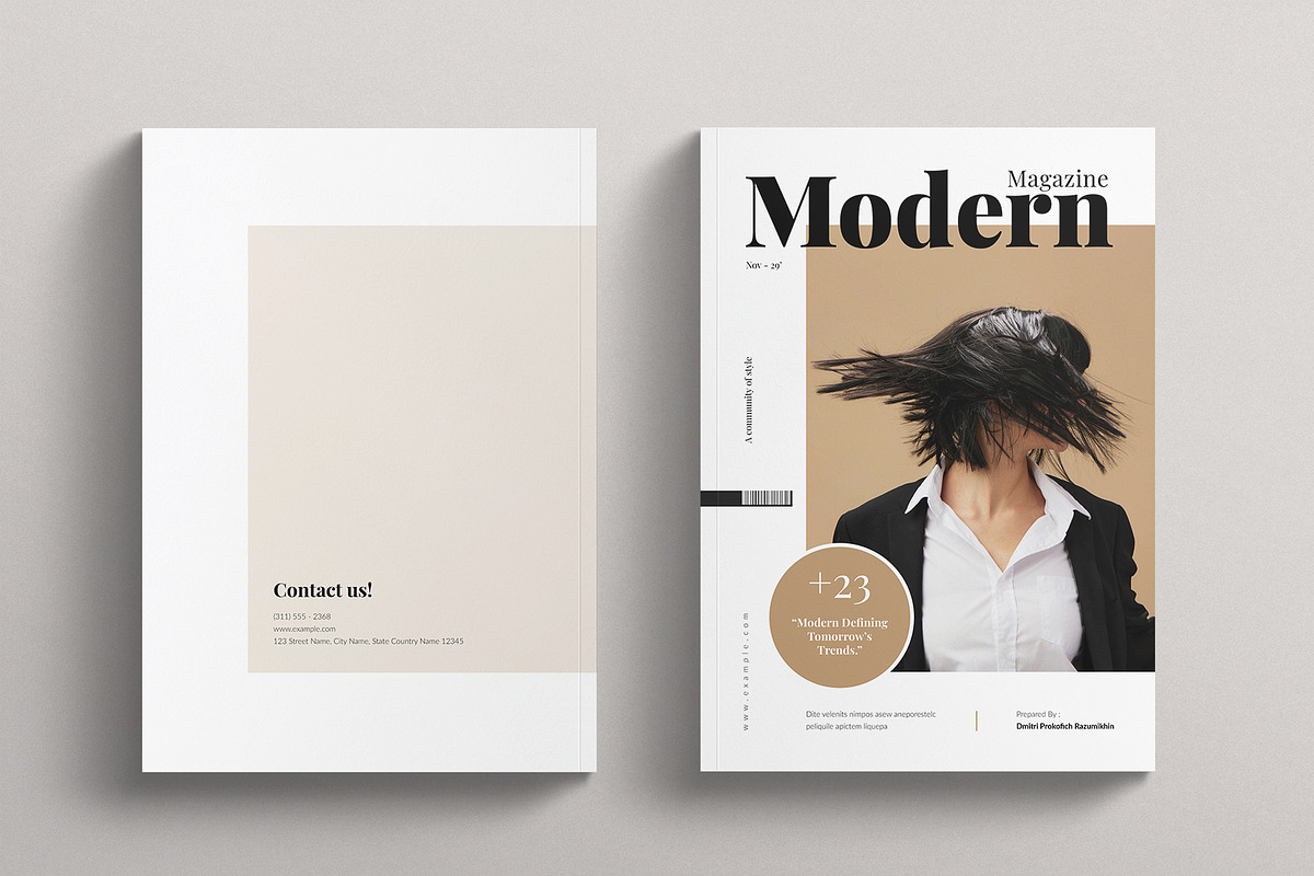 Modern Magazine Template, a Magazine Template by E-Type (Photo 7 of 7)