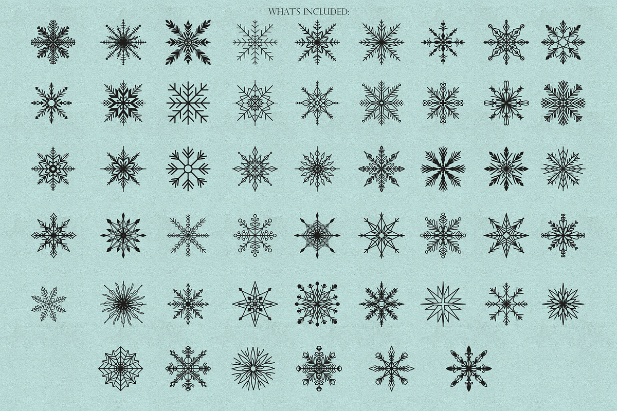 Snowflakes Procreate Stamps Bundle, a Brush Add-On by Dervik Art Store (Photo 4 of 7)