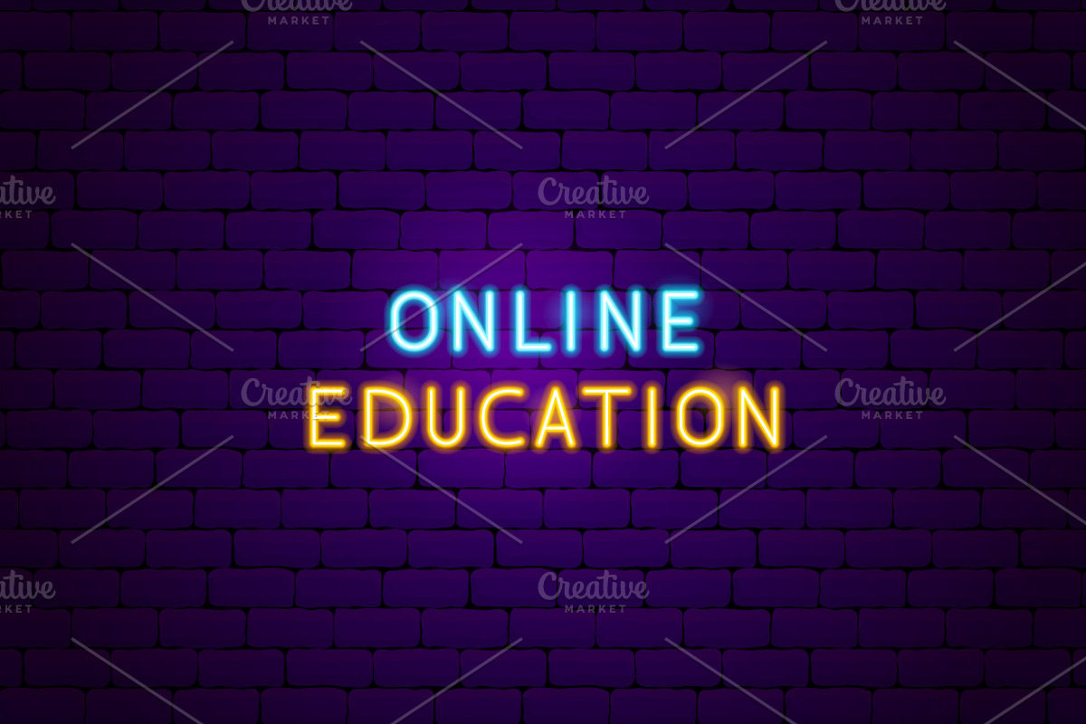 Education Back to School Neon Icons, an Outline Icon by Anna_leni (Photo 9 of 11)
