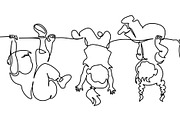 Little children boys girl playing, a Person Illustration by Valenty (Thumbnail 1 of 4)
