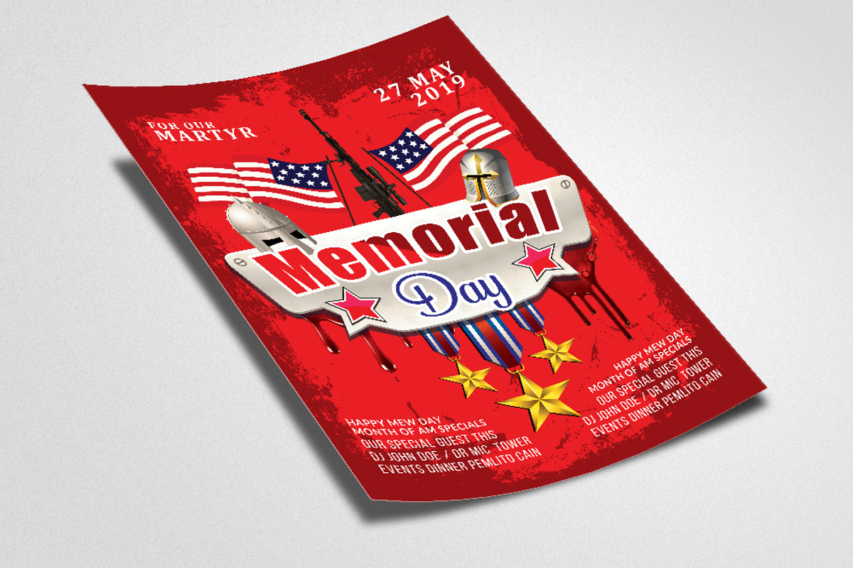 Memorial Day Celebration Flyer, a Flyer Template by Design Up