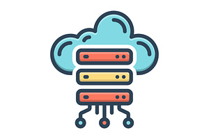 Hosting server color icon, a Duotone Icon by Creative priyanka