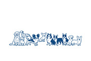 Charming Dog Head Illustrations, a Work Illustration by CarWrap design (Thumbnail 1 of 3)