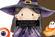 Watercolor Halloween Clipart Bundle, a Seasonal Illustration by OKArtHub (Thumbnail 6 of 6)