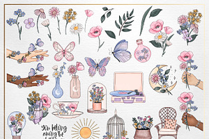 Wildflower Clipart Collection