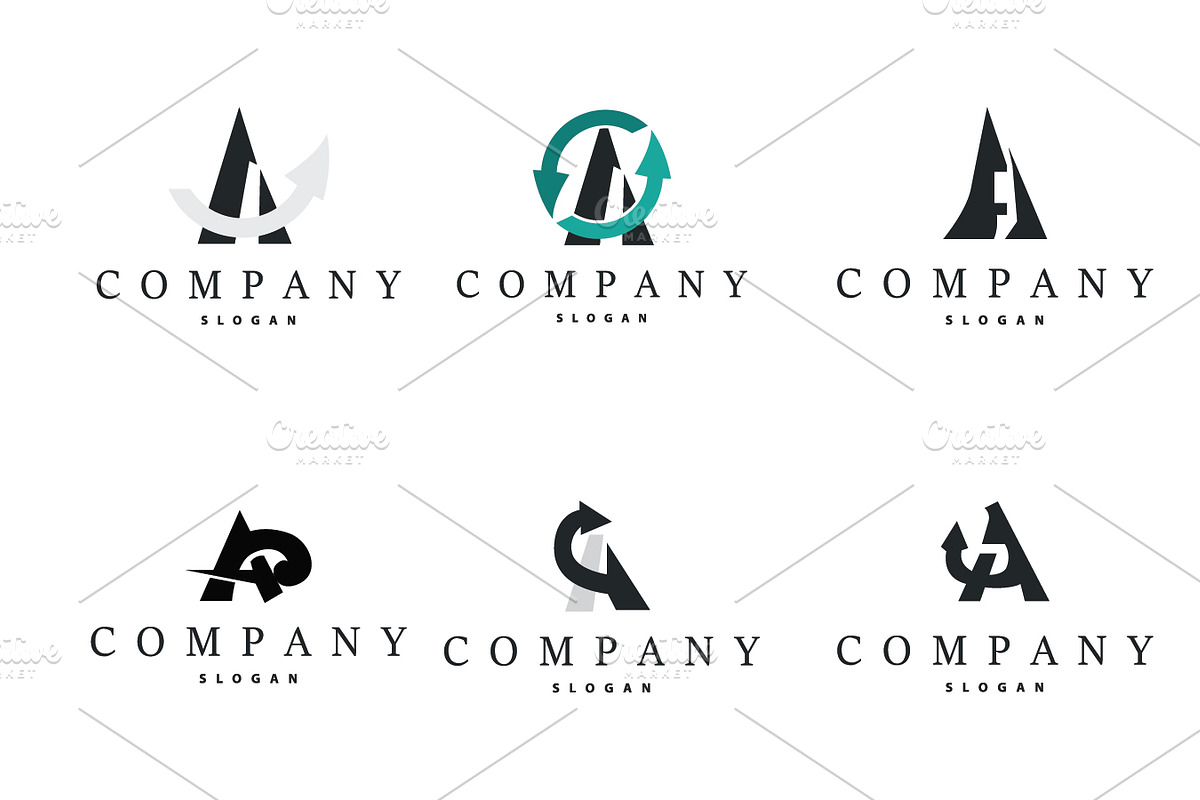 Set Bundle Initial A Letter Logo, a Branding & Logo Template by Maylianaw28