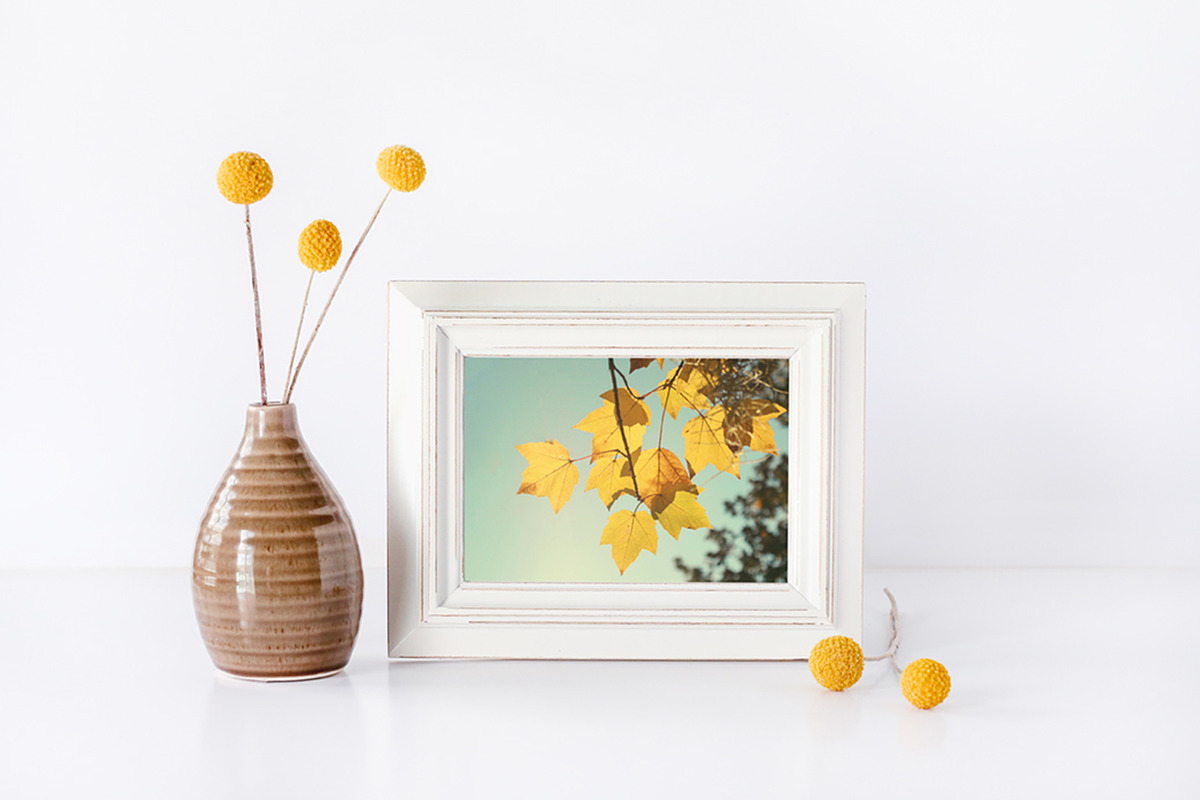 Autumn Frame Mock Up, a Print Template by SunnyTangerine Stock (Photo 2 of 2)