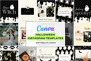 Halloween Instagram Templates Black, a Social Media Template by The Pixel Palace (Thumbnail 1 of 6)