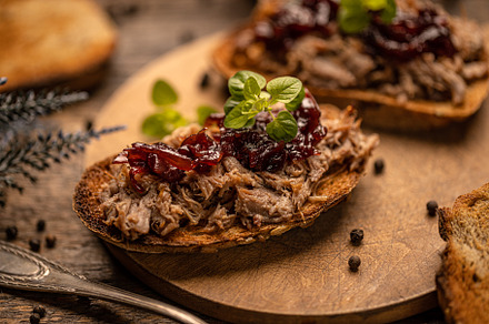 Homemade pulled duck, a Background Photo by Grafvision photography