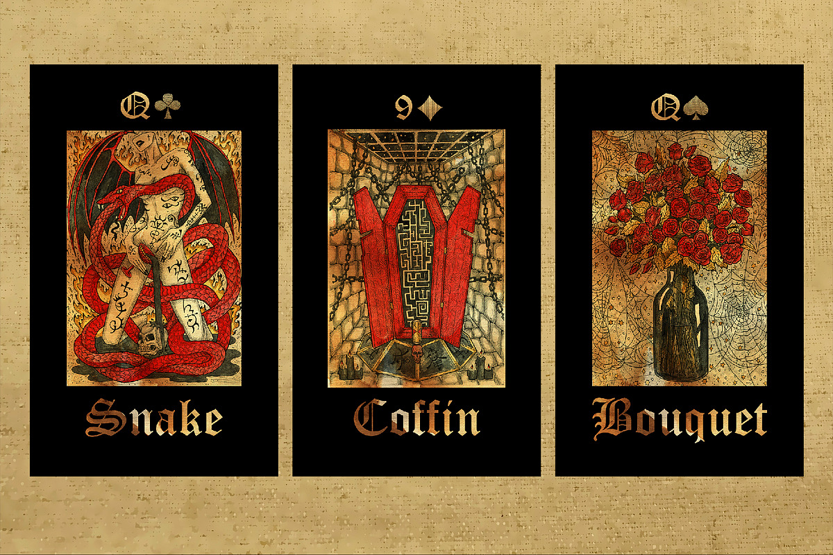 Gothic Mysteries Lenormand colorful, a Decorative Illustration by Samiramay (Photo 4 of 13)