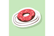 Hand painted bakery set stickers, a Food Illustration by okskukuruza (Thumbnail 1 of 3)