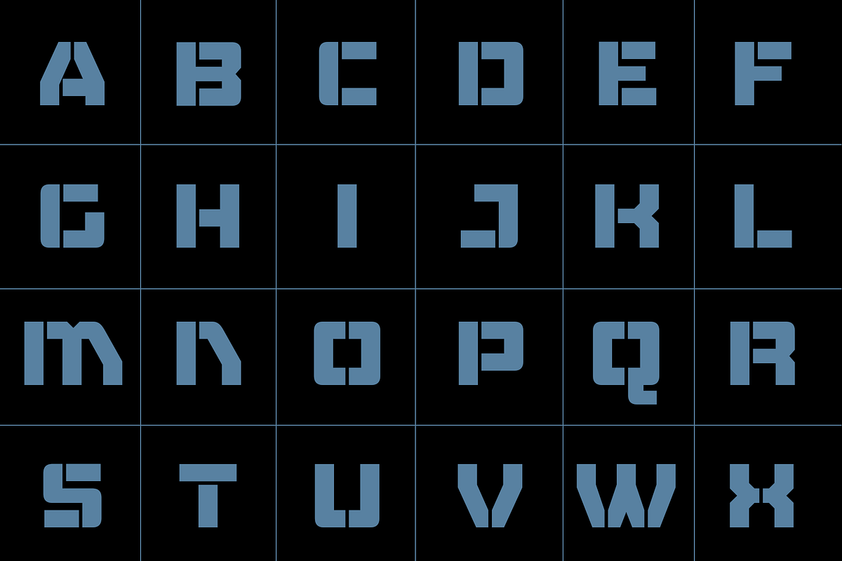 Rekvo – Variable Military Stencil, a Sans Serif Font by Drizy (Photo 3 of 11)