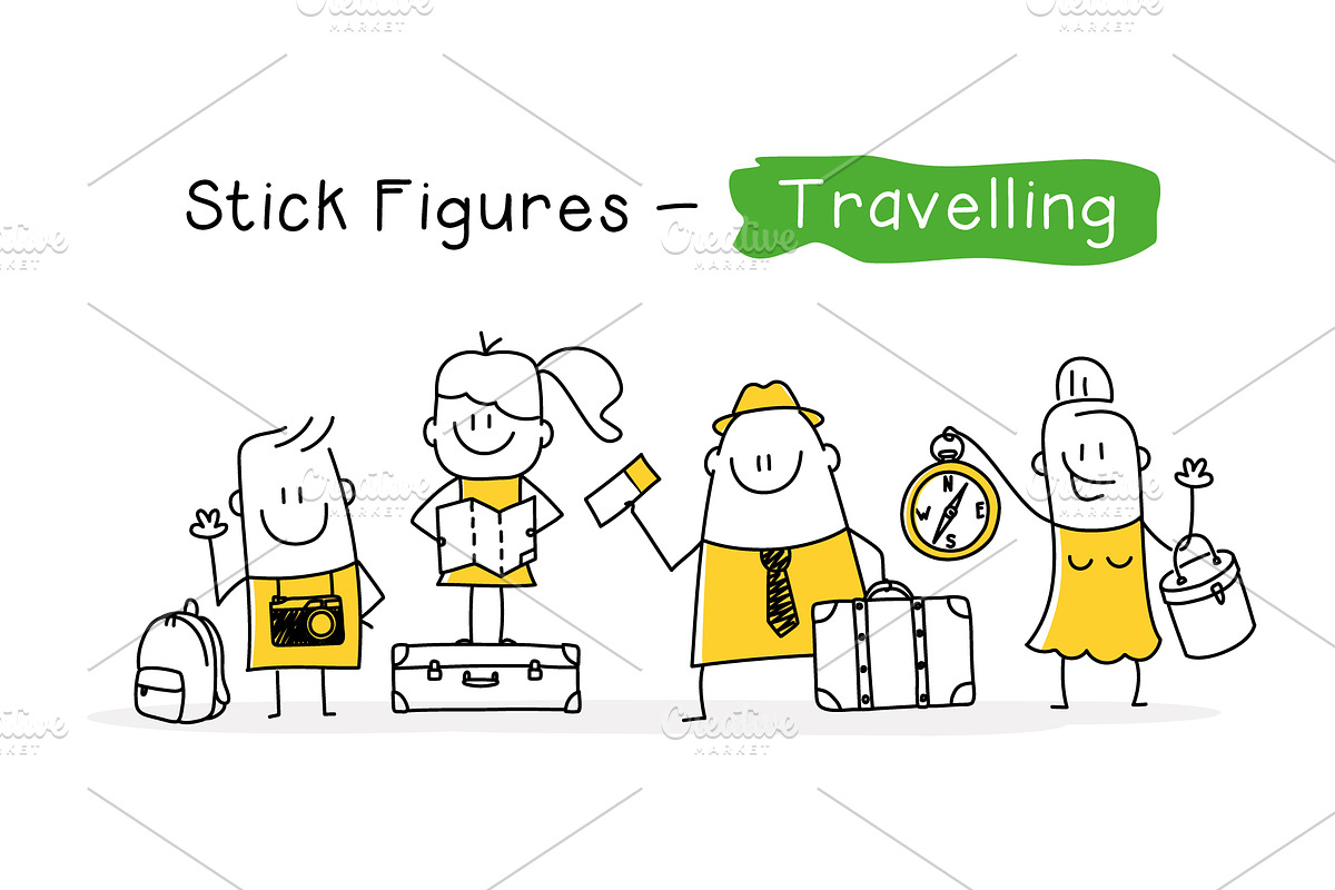 Stick Figures - Travelling, a Person Illustration by Anna Semenchenko (Photo 1 of 2)