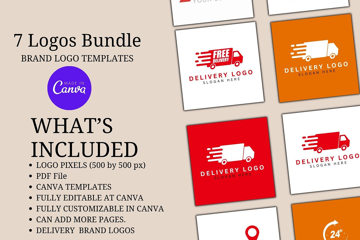 Express Delivery Logo Templates, a Branding & Logo Template by Mishek Munene (Photo 1 of 8)