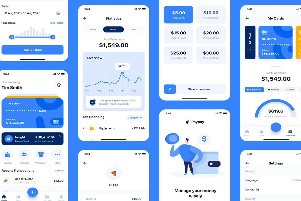 Paypay - E-Wallet App UI Kit, an UI Kit Template by Lumina_ui_ux202 (Photo 5 of 6)