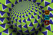 Moving globe optical illusion, a Decorative Illustration by Guten Tag Vector (Thumbnail 2 of 2)