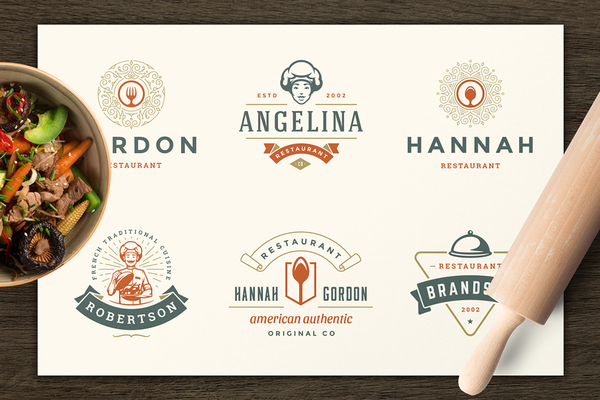 Restaurant Logos & Badges Bundle, a Branding & Logo Template by Vasya Kobelev (Photo 22 of 54)