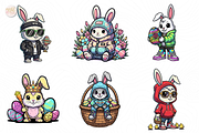 Retro Easter Bunny PNG Clipart., an Animal Illustration by KennedyStudio (Thumbnail 3 of 4)