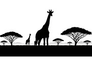 Giraffe Safari Silhouette Vector Bun, an Illustration by Designer_Momina (Thumbnail 22 of 51)
