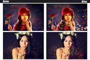35 blowing glitter photoshop overlay, a Layer Style Add-On by OverlayBox (Thumbnail 3 of 5)