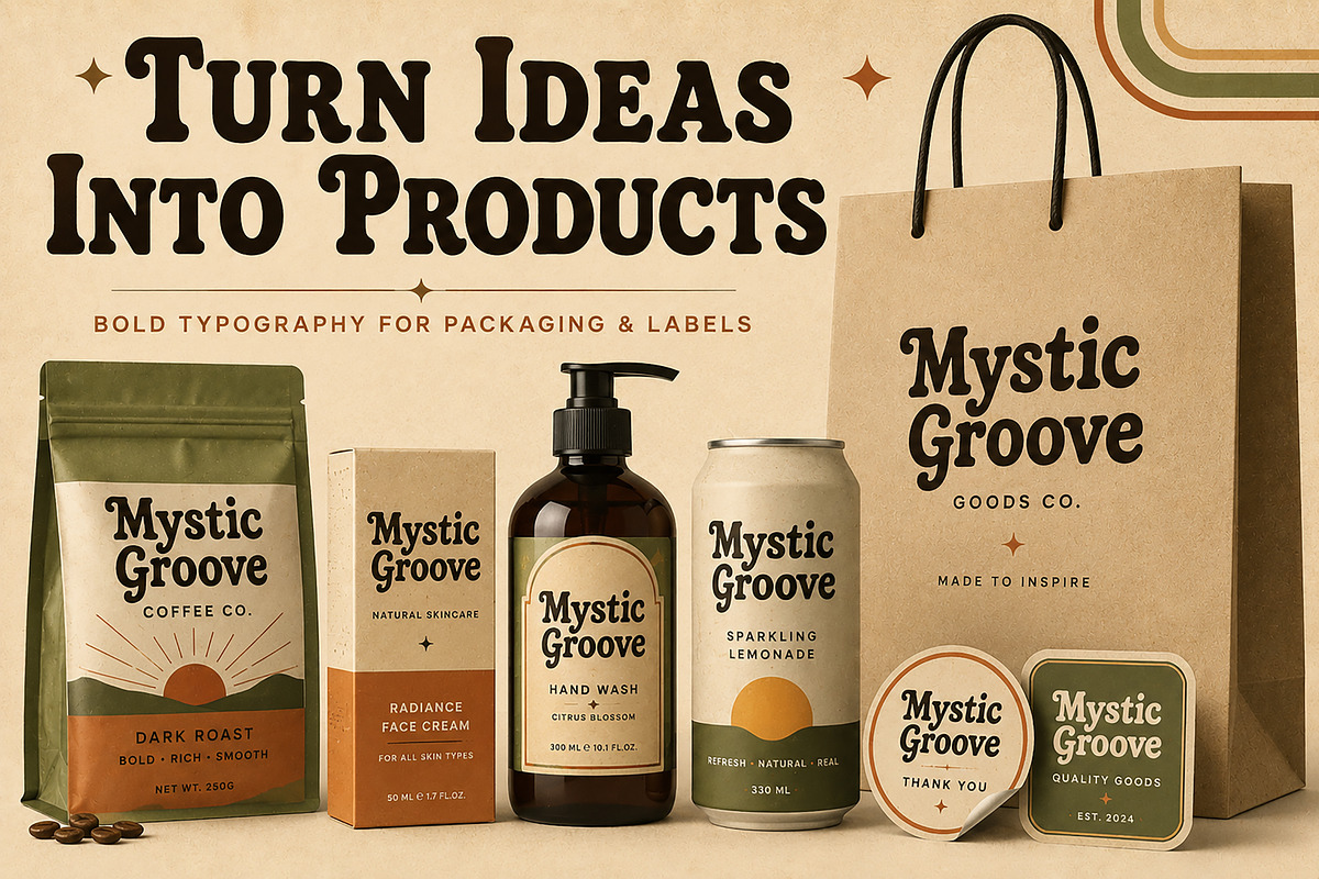 Mystic Groove – Retro Display Font, a Script Font by Wow Magic (Photo 4 of 4)