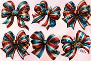 Patriotic USA Bow Clipart, an Illustration by SVGArt (Thumbnail 5 of 9)