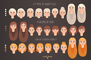 vector Character portrait creator, a Person Illustration by Mandarinkas art (Thumbnail 4 of 8)