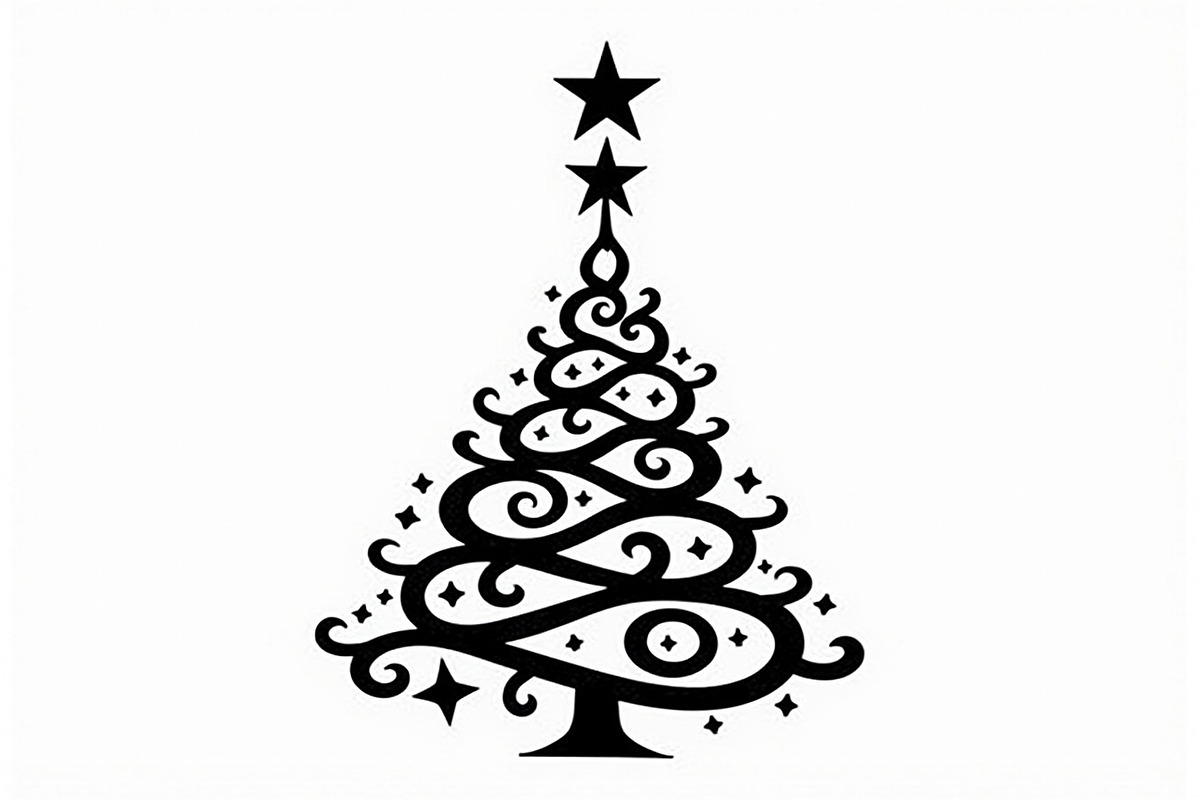 Cozy Holiday Tree Silhouette Designs, an Illustration by Gaye Art (Photo 11 of 21)