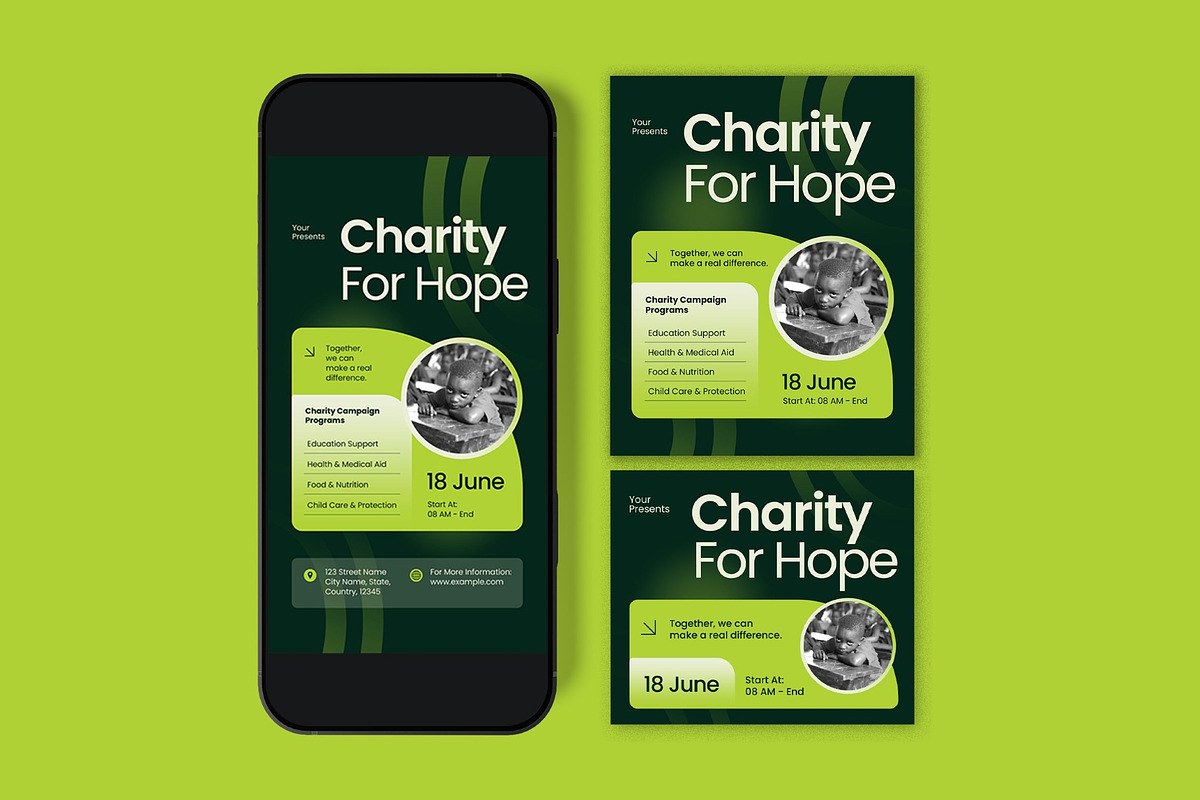 Charity Campaign Flyer, a Flyer Template by graphicook (Photo 3 of 3)