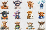 Halloween Highland Cow Clipart, an Illustration by Black Bird Studio (Thumbnail 5 of 6)
