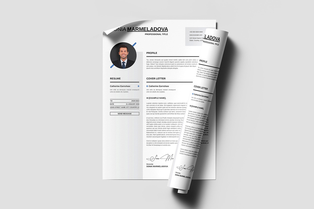 Clean Resume CV Template, a Resume Template by PixelStudio (Photo 2 of 4)