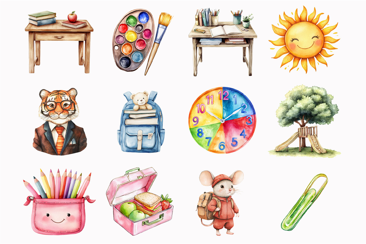 Back to School Clipart Bundle, an Illustration by Design Market (Photo 5 of 5)