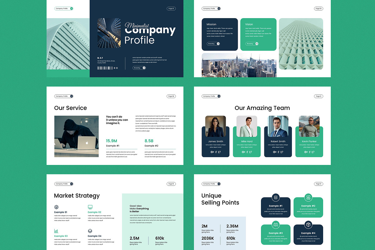 Minimalist Company Profile Template, a Presentation Template by Pradaxa (Photo 2 of 6)