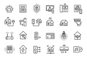 Domotics outline vector icons, an Outline Icon by Tettygreen (Thumbnail 2 of 2)