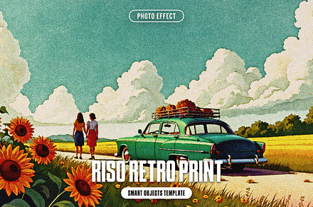 Riso Retro Print Photo Effect, a Layer Style Add-On by iDoodle Studio