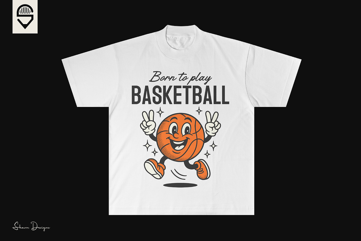 Basketball Lover And Retro Character, a Graphic by shaondesigns (Photo 5 of 9)