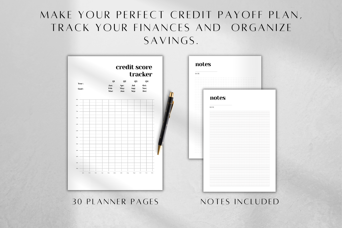 Digital Canva Credit Tracker, a Stationery Template by BRANDcontent (Photo 3 of 6)