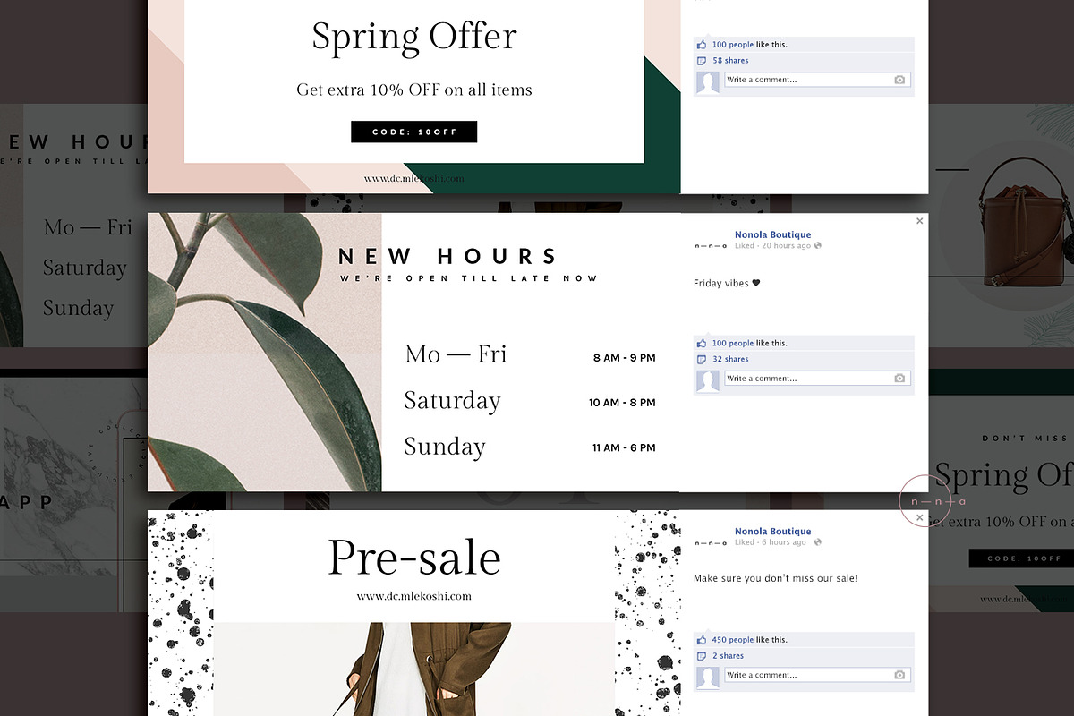 Social Media Kit Ladypreneur • Renée, a Social Media Template by Nonola (Photo 8 of 10)