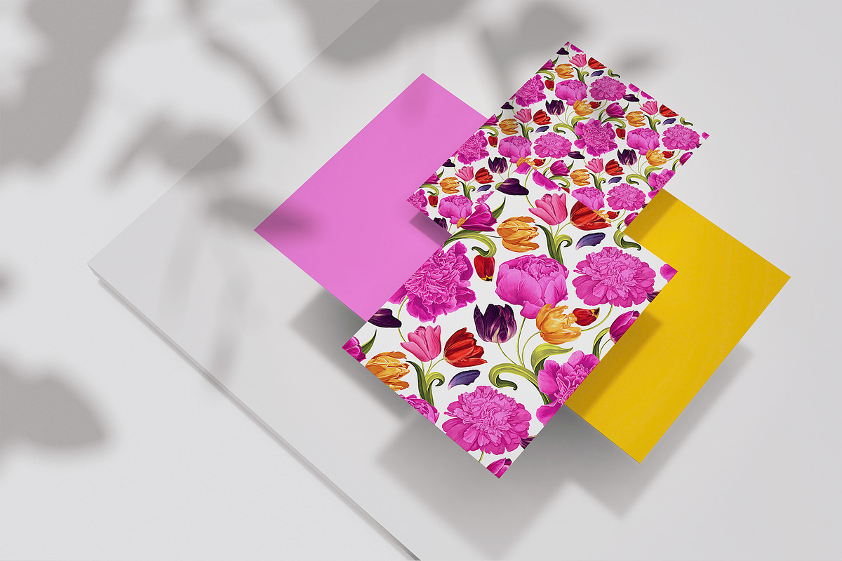 Bright Pattern Peony & Tulips, a Pattern Graphic by MarynaPetrovska (Photo 9 of 9)