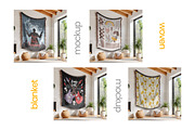 Woven Blanket Mockup | Hang on Wall, an Apparel Mockup by Mockups Studio (Thumbnail 7 of 9)