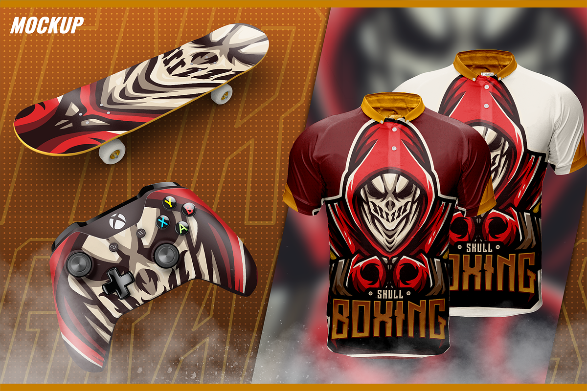 Skull Boxing - ESport & Mascot Logo, a Branding & Logo Template by FNR Graphics (Photo 4 of 5)
