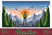 Artistic mountain landscape Bundle, a Background Graphic by Sofia's Fashion (Thumbnail 1 of 4)