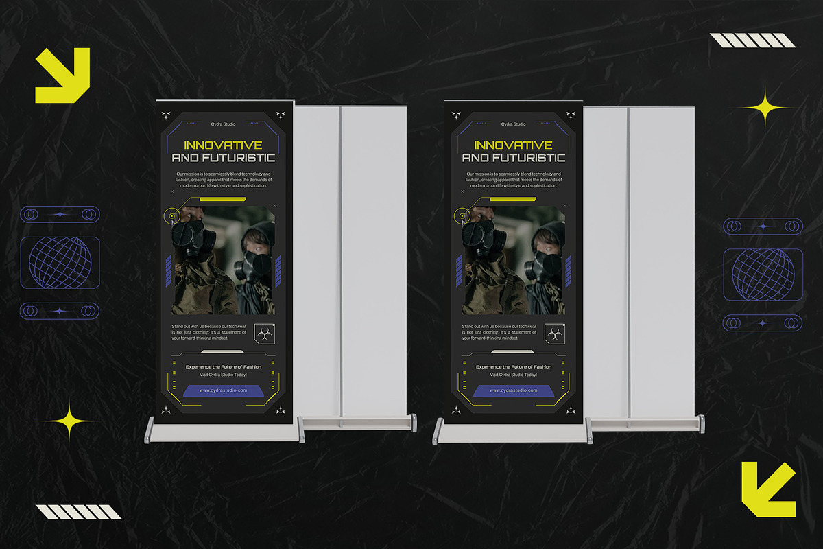 Branding Techwear - Roll Up Banner, a Print Template by StreaksideStd (Photo 2 of 3)
