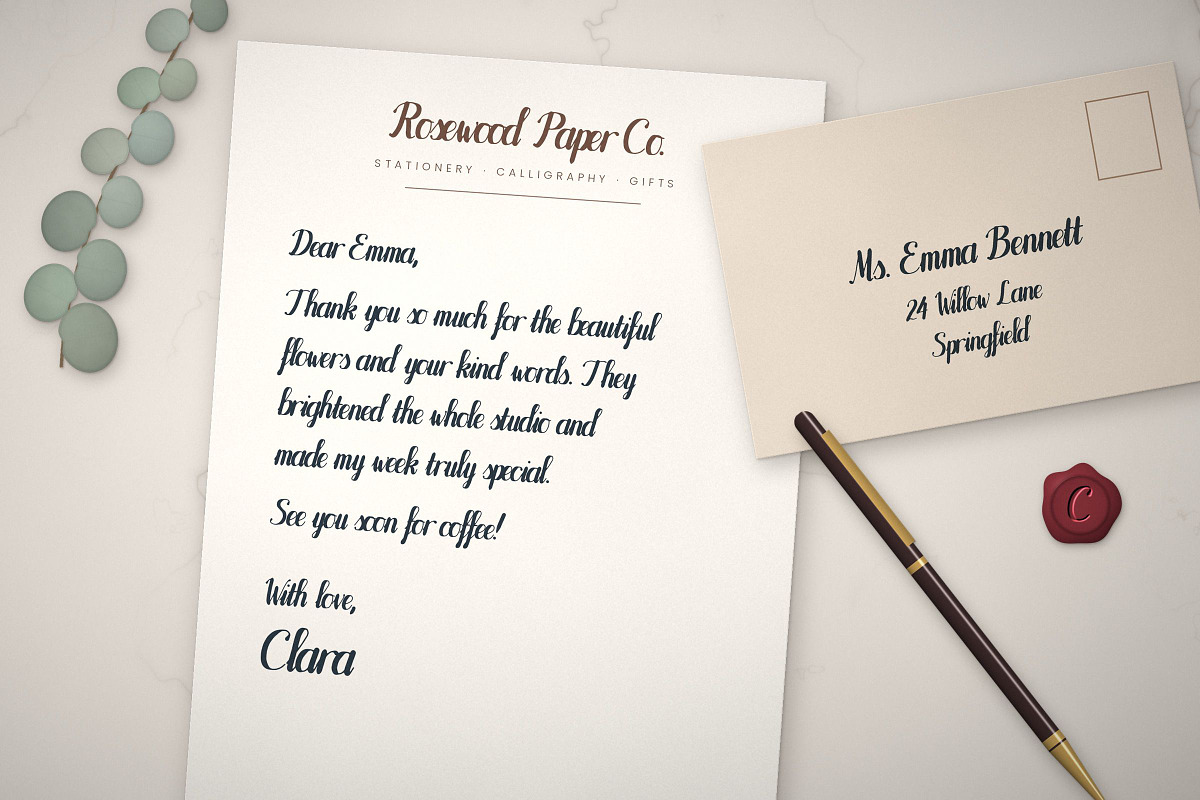 Velvet Bloom – Brush Script Font, a Script Font by vladocar (Photo 10 of 10)