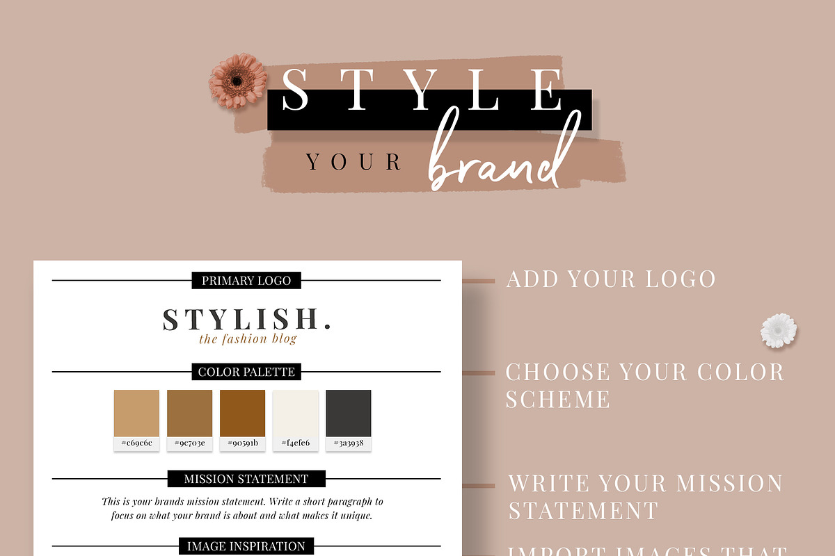 Branding & Mood Board Templates II, a Product Mockup by Pretty Bloom Designs (Photo 2 of 5)