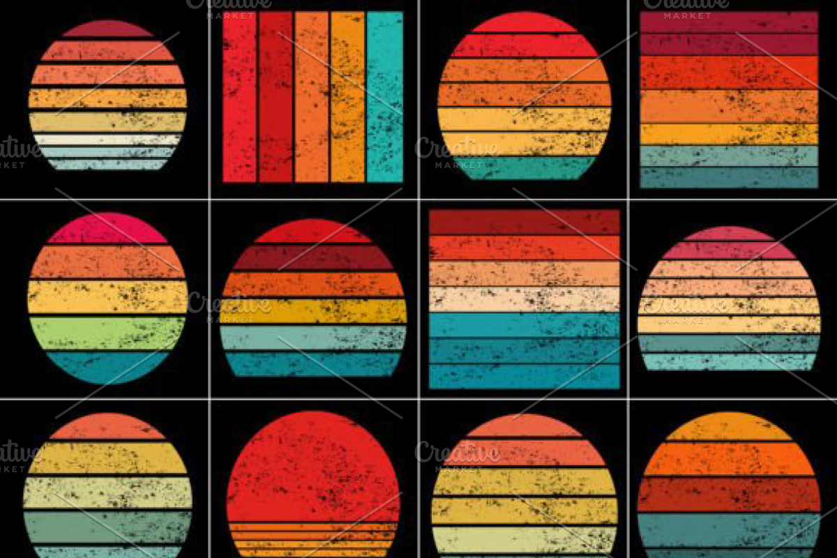 Retro Vintage Sunset Grunge Backgrou, a Background Graphic by Design Station (Photo 2 of 3)