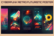 Cyberpunk retro futuristic poster, a Print Template by ZinetroN (Thumbnail 10 of 10)