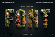 Ugly Monster Font, a Sans Serif Font by Handmadefont (Thumbnail 1 of 10)
